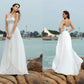 A-Line/Princess Sweetheart Beading Sleeveless Long Chiffon Beach Wedding Dresses DEP0006254