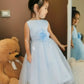 A-Line/Princess Tulle Hand-Made Flower Scoop Sleeveless Ankle-Length Flower Girl Dresses DEP0007547
