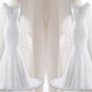 Trumpet/Mermaid V-neck Sleeveless Lace Sweep/Brush Train Wedding Dresses DEP0006471