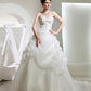 Ball Gown Beading Hand-made Flower Sleeveless Long Organza Wedding Dresses DEP0006943