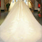 Ball Gown Sleeveless Off-the-Shoulder Sweep/Brush Train Sash/Ribbon/Belt Beading Applique Lace Wedding Dresses DEP0006535