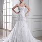 Trumpet/Mermaid Beading Sweetheart Sleeveless Applique Organza Wedding Dresses DEP0006587