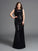 Sheath/Column Scoop Sleeveless Long Sequins Plus Size Dresses DEP0003022