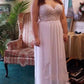 A-Line/Princess Sweetheart Sleeveless Beading Floor-Length Chiffon Plus Size Dresses DEP0003234