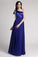 A-Line/Princess One-Shoulder Sleeveless Long Pleats Elastic Woven Satin Chiffon Dresses DEP0004760