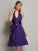 A-Line/Princess Halter Sleeveless Short Chiffon Bridesmaid Dresses DEP0005206