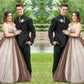 Ball Gown Sweetheart Sleeveless Beading Floor-Length Tulle Plus Size Dresses DEP0003135