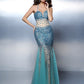 Trumpet/Mermaid Spaghetti Straps Rhinestone Sleeveless Long Satin Dresses DEP0003911
