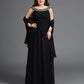 A-Line/Princess Scoop Rhinestone Sleeveless Long Chiffon Plus Size Dresses DEP0002963