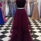 A-Line/Princess Scoop Sleeveless Floor-Length Ruffles Tulle Dresses DEP0002701