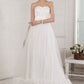 A-Line/Princess Sweetheart Sleeveless Beading Applique Long Net Wedding Dresses DEP0006838