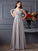 A-Line/Princess Square Sleeveless Beading Long Chiffon Dresses DEP0003873