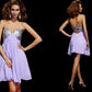 Sheath/Column Sweetheart Sleeveless Lace Short Chiffon Homecoming Dresses DEP0008902