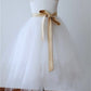 A-line/Princess Scoop Sleeveless Sash/Ribbon/Belt Tea-Length Tulle Flower Girl Dresses DEP0007533