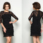 A-Line/Princess Scoop 1/2 Sleeves Short Chiffon Mother of the Bride Dresses DEP0007328