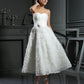 A-Line/Princess Sweetheart Bowknot Sleeveless Short Satin Wedding Dresses DEP0006426