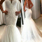 Trumpet/Mermaid Chapel Train Applique Spaghetti Straps Sleeveless Tulle Wedding Dresses DEP0006357