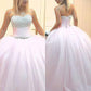 Ball Gown Sleeveless Sweetheart Beading Floor-Length Tulle Dresses DEP0002052