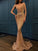 Trumpet/Mermaid Sleeveless Spaghetti Straps Sweep/Brush Train Sequins Dresses DEP0002766