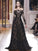 A-Line/Princess Off-the-Shoulder Long Sleeves Lace Sweep/Brush Train Dresses DEP0001981