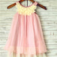A-line/Princess Straps Sleeveless Ruched Tea-Length Chiffon Flower Girl Dresses DEP0007851