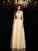 A-Line/Princess High Neck Beading Sleeveless Long Net Two Piece Dresses DEP0002802
