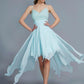 A-Line/Princess Spaghetti Straps Sleeveless Beading High Low Chiffon Homecoming Dresses DEP0008123