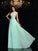 A-Line/Princess High Neck Applique Sleeveless Long Chiffon Dresses DEP0001710