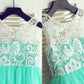 A-line/Princess Scoop Sleeveless Lace Long Tulle Dresses DEP0007601