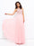 A-line/Princess Jewel Beading Sleeveless Long Chiffon Dresses DEP0002213