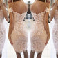 Sheath/Column Lace Off-the-Shoulder Sleeveless Knee-Length Homecoming Dress DEP0002709