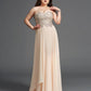 A-Line/Princess Sweetheart Rhinestone Sleeveless Long Chiffon Plus Size Dresses DEP0003705