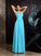 A-Line/Princess Halter Pleats Sleeveless Long Chiffon Dresses DEP0004002