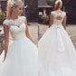 Ball Gown Sleeveless Bateau Lace Tulle Court Train Wedding Dresses DEP0006029