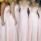 A-Line/Princess Sleeveless Sweetheart Chiffon Floor-Length Bridesmaid Dresses DEP0005608