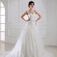 A-Line/Princess Beading Applique Sweetheart Sleeveless Satin Tulle Wedding Dresses DEP0006860
