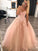 Ball Gown Sleeveless Sweetheart Floor-Length Applique Tulle Dresses DEP0001744
