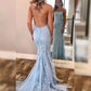 Trumpet/Mermaid Sleeveless Off-the-Shoulder Sweep/Brush Train Lace Tulle Dresses DEP0001625