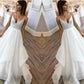 A-Line/Princess Spaghetti Straps Chiffon Ruffles Sweep/Brush Train Sleeveless Wedding Dresses DEP0006882
