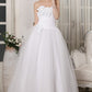 Ball Gown Sweetheart Sleeveless Beading Long Organza Wedding Dresses DEP0006935