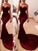 Trumpet/Mermaid Sweetheart Sweep/Brush Train Velvet Sleeveless Ruffles Dresses DEP0002003