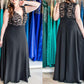 A-Line/Princess V-neck Sleeveless Applique Floor-Length Chiffon Plus Size Dresses DEP0003880