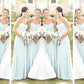 A-Line/Princess Sleeveless Sweetheart Floor-Length Chiffon Bridesmaid Dresses DEP0005669