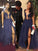 A-Line/Princess Tulle V-neck Sleeveless Floor-Length Bridesmaid Dresses DEP0005203