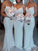 Sheath/Column Sweetheart Sleeveless Spandex Lace Sweep/Brush Train Bridesmaid Dresses DEP0005196