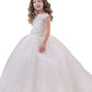 Ball Gown Sleeveless Scoop Floor-Length Tulle Flower Girl Dresses DEP0007692