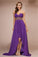 A-Line/Princess Sweetheart Sleeveless Beading High Low Chiffon Dresses DEP0004241