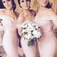 Trumpet/Mermaid Sleeveless Off-the-Shoulder Jersey Floor-Length Bridesmaid Dresses DEP0005241