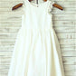 A-line/Princess Scoop Sleeveless Lace Tea-Length Chiffon Flower Girl Dresses DEP0007772