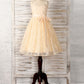 A-Line/Princess Lace Sash/Ribbon/Belt Scoop Sleeveless Tea-Length Flower Girl Dresses DEP0007526
